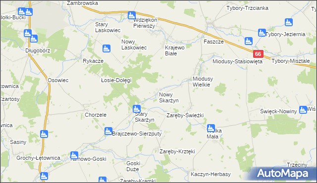 mapa Nowy Skarżyn, Nowy Skarżyn na mapie Targeo