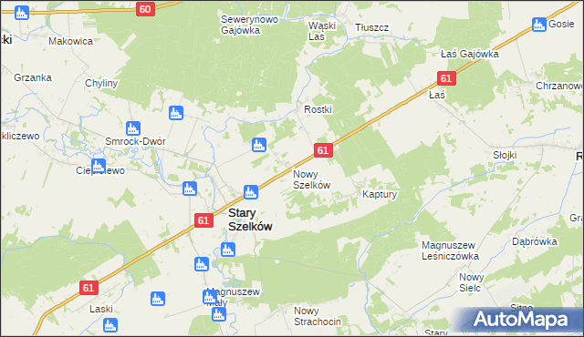 mapa Nowy Szelków, Nowy Szelków na mapie Targeo