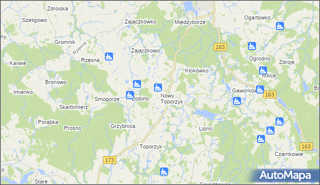 mapa Nowy Toporzyk, Nowy Toporzyk na mapie Targeo