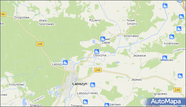 mapa Obórznia, Obórznia na mapie Targeo