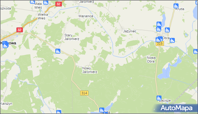 mapa Obra Dolna, Obra Dolna na mapie Targeo