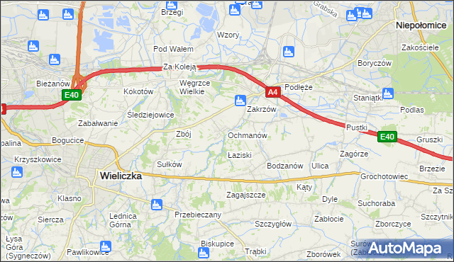 mapa Ochmanów, Ochmanów na mapie Targeo