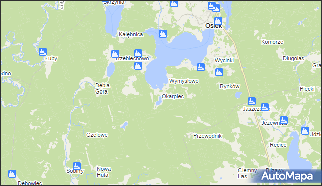 mapa Okarpiec, Okarpiec na mapie Targeo