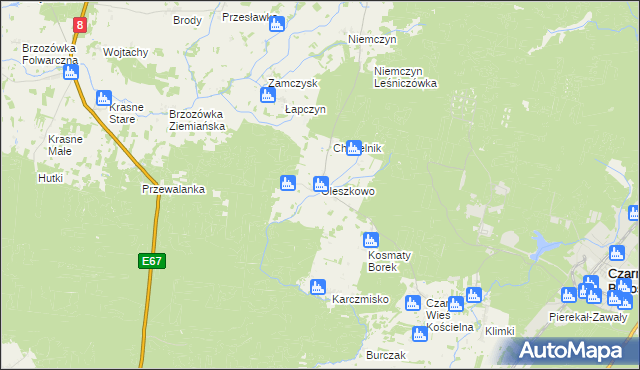 mapa Oleszkowo, Oleszkowo na mapie Targeo