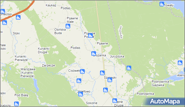 mapa Olszanka gmina Nowinka, Olszanka gmina Nowinka na mapie Targeo