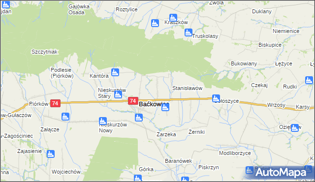 mapa Olszownica, Olszownica na mapie Targeo