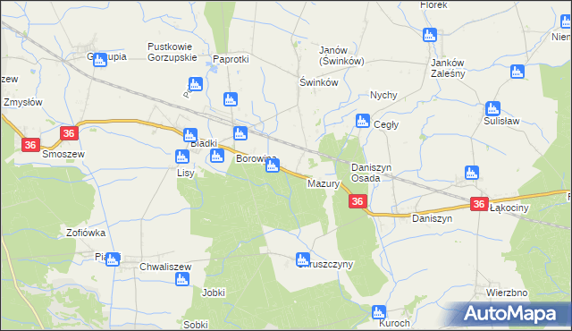 mapa Onęber, Onęber na mapie Targeo