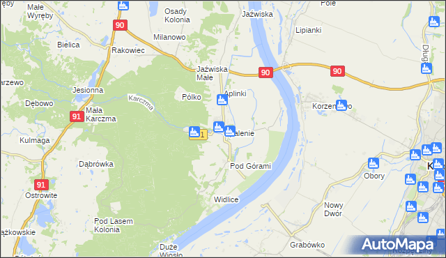 mapa Opalenie, Opalenie na mapie Targeo