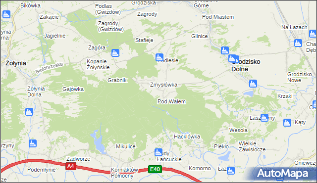 mapa Opaleniska, Opaleniska na mapie Targeo