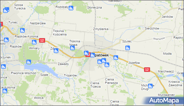 mapa Opatówek powiat kaliski, Opatówek powiat kaliski na mapie Targeo