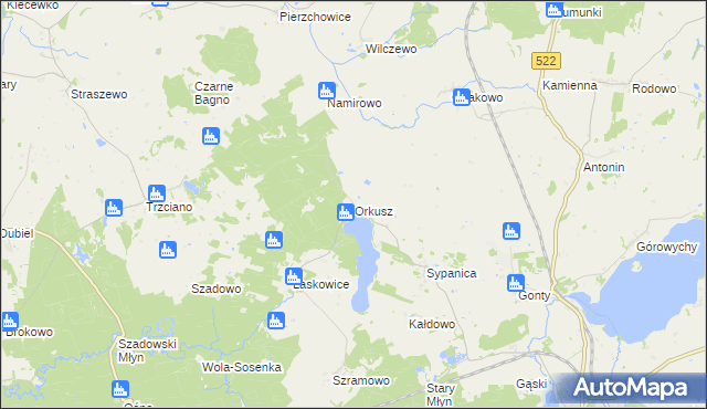 mapa Orkusz, Orkusz na mapie Targeo