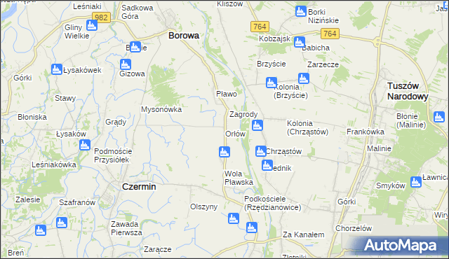 mapa Orłów gmina Borowa, Orłów gmina Borowa na mapie Targeo