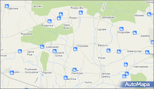 mapa Orpiszew, Orpiszew na mapie Targeo