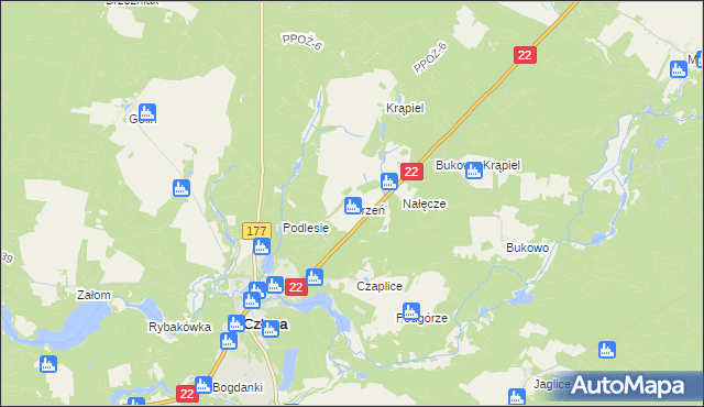 mapa Orzeń, Orzeń na mapie Targeo