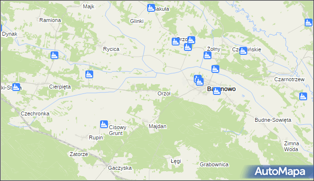 mapa Orzoł, Orzoł na mapie Targeo