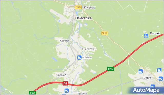 mapa Osieczów, Osieczów na mapie Targeo