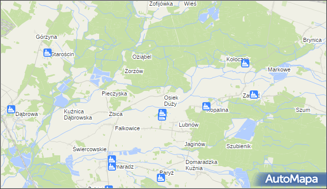 mapa Osiek Duży, Osiek Duży na mapie Targeo