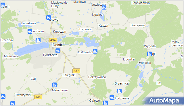 mapa Ostrowieczno, Ostrowieczno na mapie Targeo