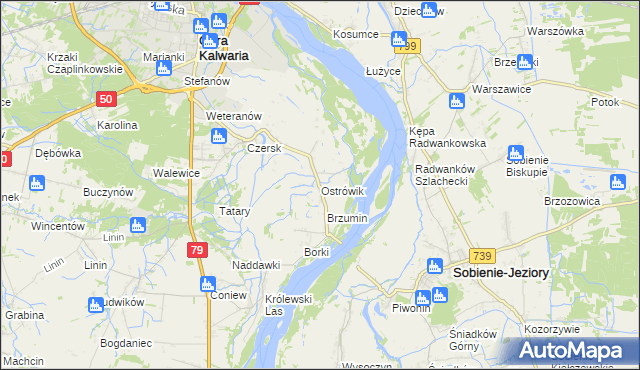 mapa Ostrówik, Ostrówik na mapie Targeo