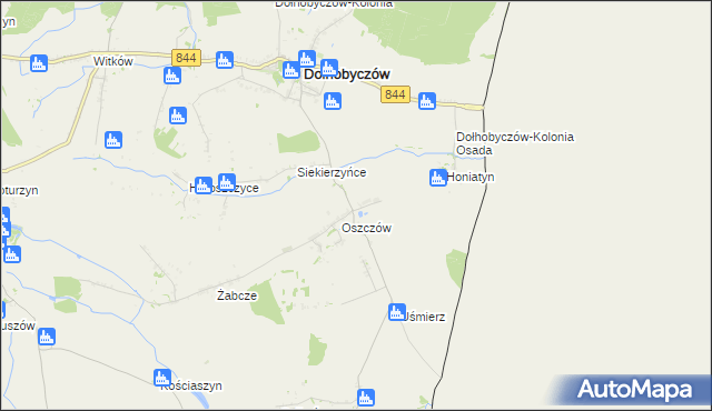 mapa Oszczów-Kolonia, Oszczów-Kolonia na mapie Targeo