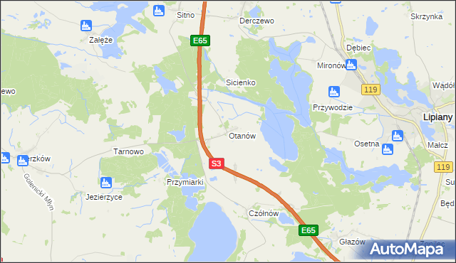 mapa Otanów, Otanów na mapie Targeo