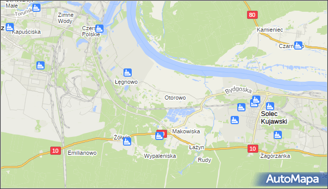 mapa Otorowo gmina Solec Kujawski, Otorowo gmina Solec Kujawski na mapie Targeo