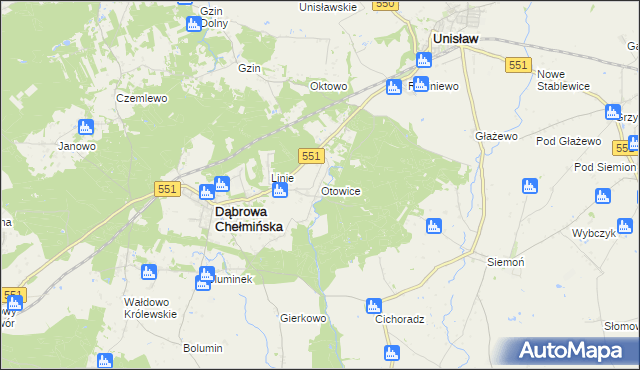 mapa Otowice, Otowice na mapie Targeo