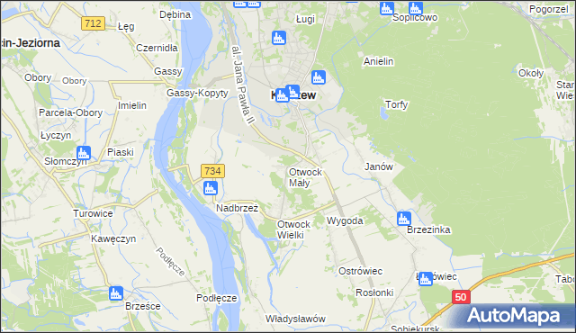 mapa Otwock Mały, Otwock Mały na mapie Targeo