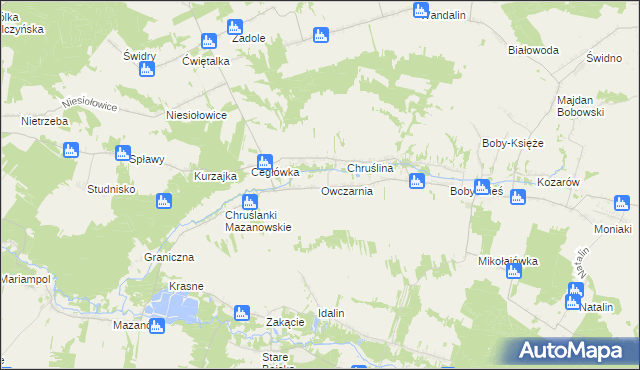 mapa Owczarnia gmina Józefów nad Wisłą, Owczarnia gmina Józefów nad Wisłą na mapie Targeo