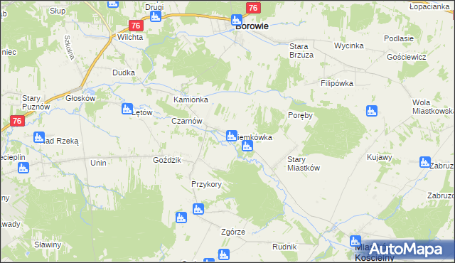 mapa Oziemkówka, Oziemkówka na mapie Targeo