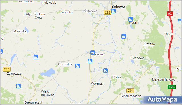 mapa Pączewo, Pączewo na mapie Targeo