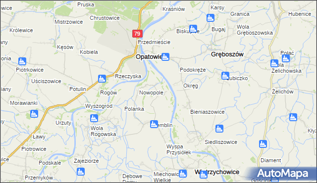 mapa Pałuszyce, Pałuszyce na mapie Targeo