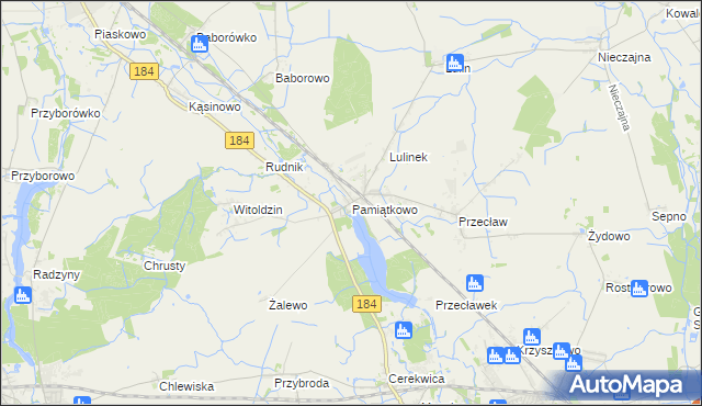 mapa Pamiątkowo, Pamiątkowo na mapie Targeo