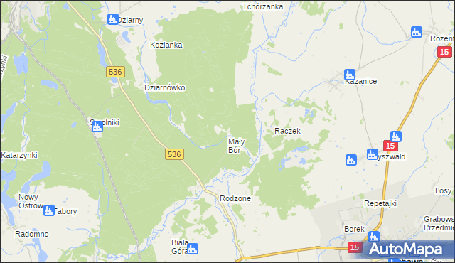 mapa Papiernia gmina Iława, Papiernia gmina Iława na mapie Targeo