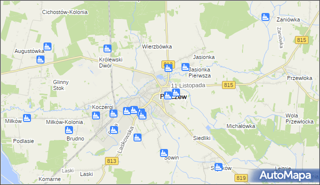 mapa Parczew, Parczew na mapie Targeo