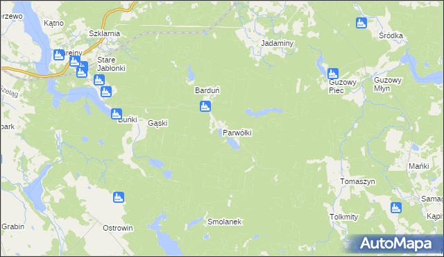 mapa Parwółki, Parwółki na mapie Targeo