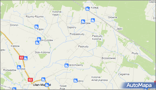 mapa Paskudy, Paskudy na mapie Targeo