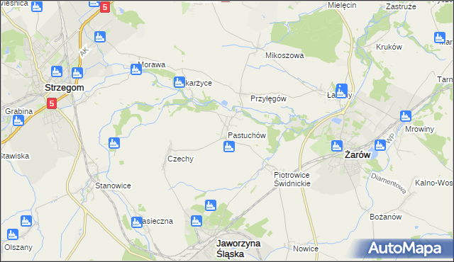 mapa Pastuchów, Pastuchów na mapie Targeo