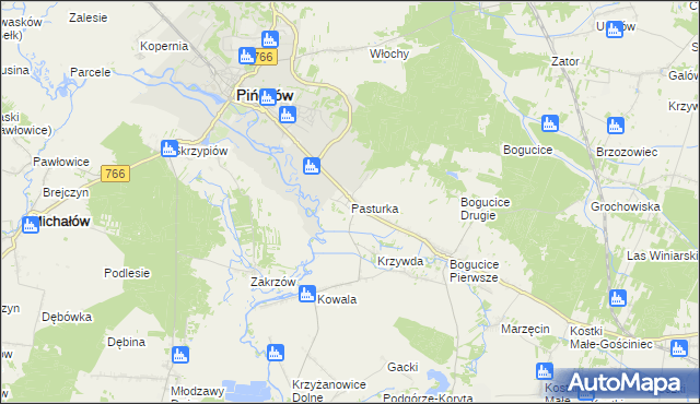 mapa Pasturka, Pasturka na mapie Targeo