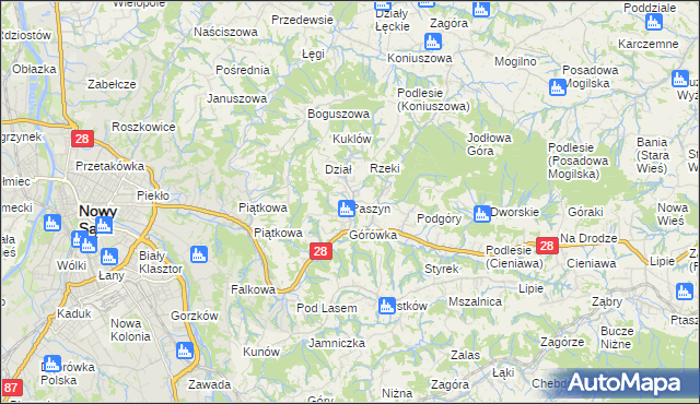 mapa Paszyn, Paszyn na mapie Targeo