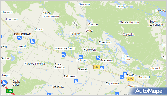 mapa Patrówek, Patrówek na mapie Targeo