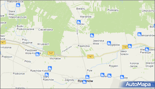 mapa Pawliczka, Pawliczka na mapie Targeo