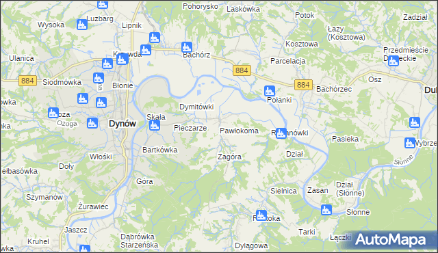 mapa Pawłokoma, Pawłokoma na mapie Targeo