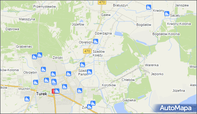 mapa Pęcherzew, Pęcherzew na mapie Targeo