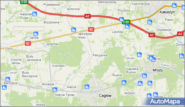 mapa Pełczanka, Pełczanka na mapie Targeo