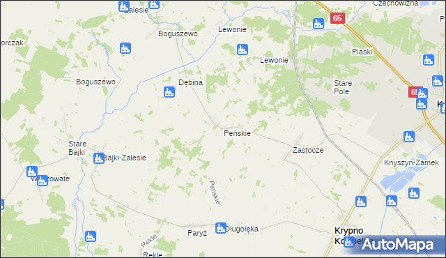 mapa Peńskie, Peńskie na mapie Targeo