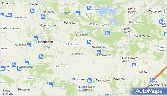 mapa Petrynów, Petrynów na mapie Targeo