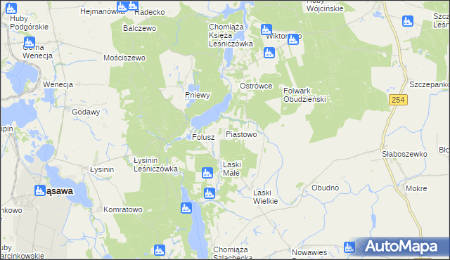 mapa Piastowo gmina Gąsawa, Piastowo gmina Gąsawa na mapie Targeo