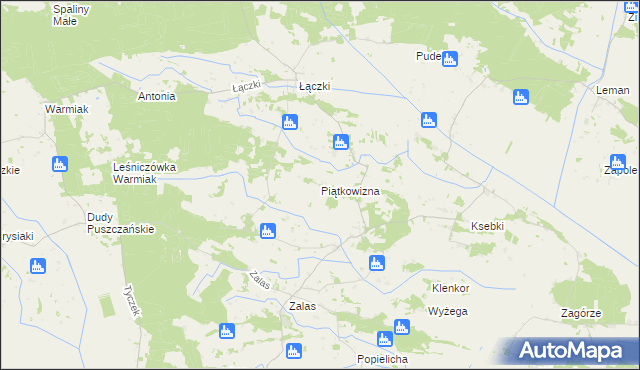 mapa Piątkowizna, Piątkowizna na mapie Targeo