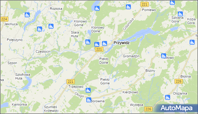 mapa Piekło Dolne, Piekło Dolne na mapie Targeo